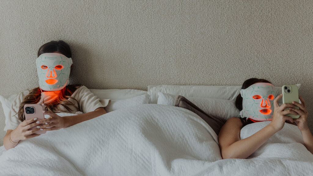 Omnilux LED Masks at home